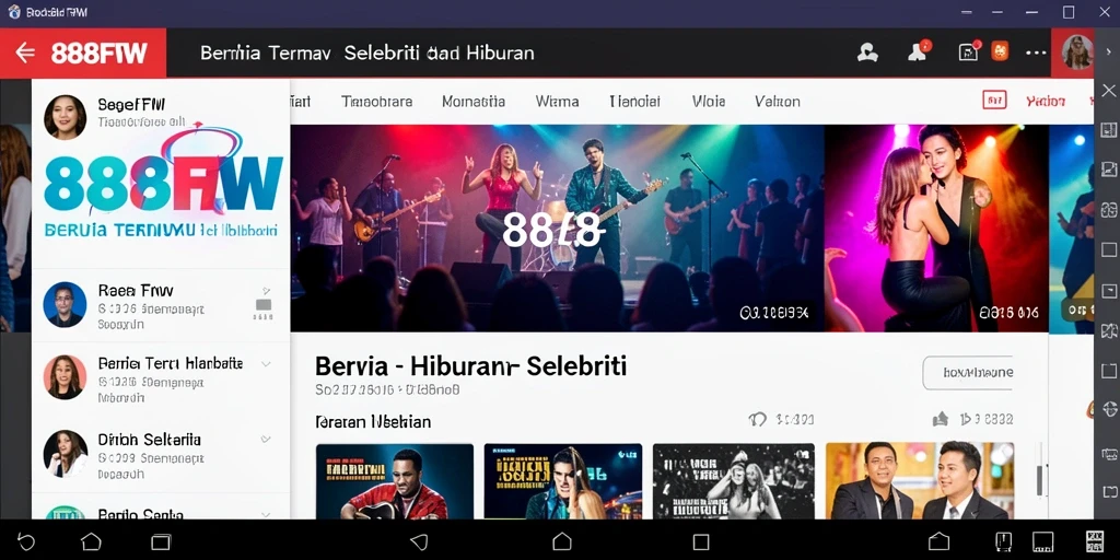 Antarmuka aplikasi 888FW yang modern dan informatif.