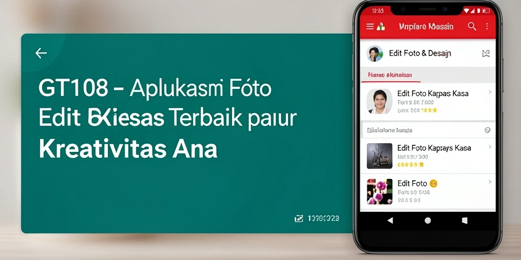 Antarmuka utama GT108 untuk editing foto kertas kaca.
