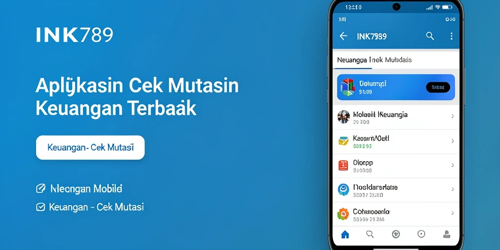 Antarmuka INK789 yang sederhana untuk cek mutasi keuangan.