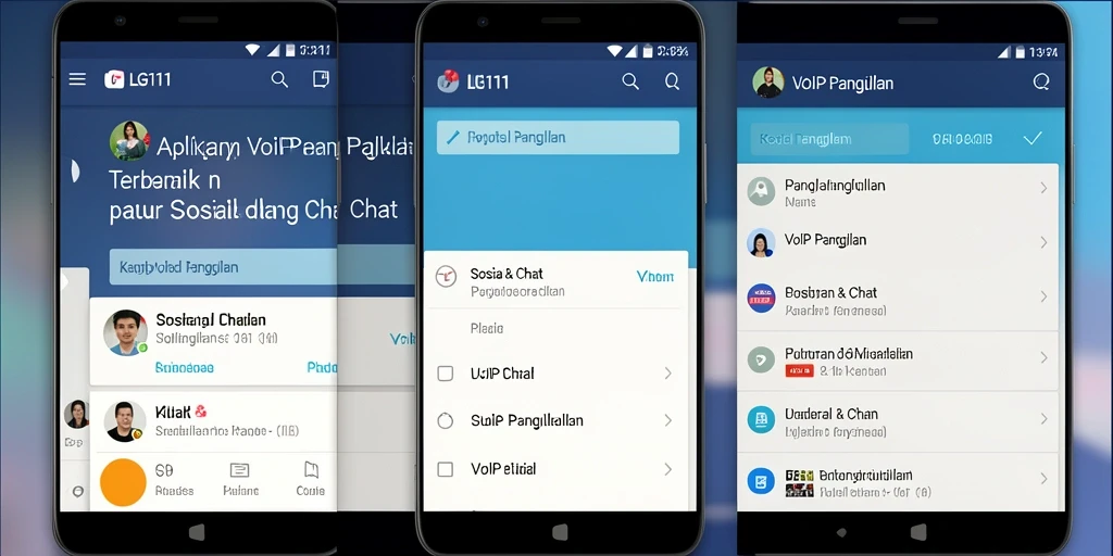 Tampilan antarmuka LG111 yang sederhana dan intuitif untuk VoIP Panggilan.