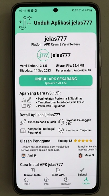 Unduh APK jelas777 untuk Pengguna Android di Indonesia